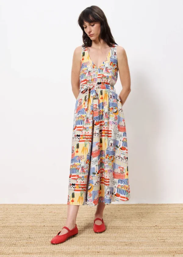 Frnch Dresses<Achouak Dress (White/Multicoloured)