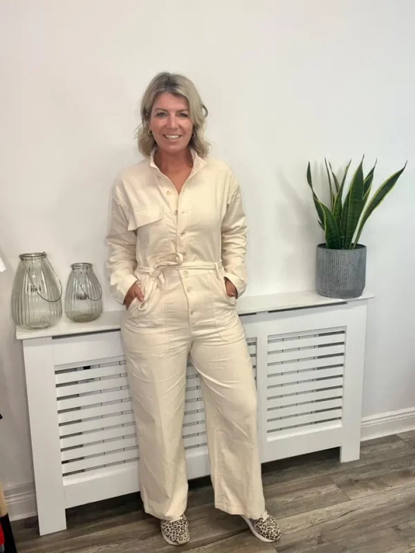 Frnch Jumpsuits<Ady Corduroy Jumpsuit (Cream)