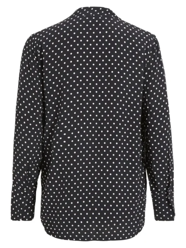 Vila Shirts & Blouses<Aina V-Neck Shirt (Black with cloud dot)