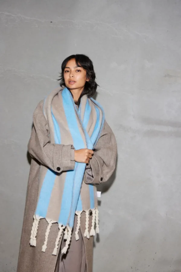 Ichi Scarves<Alie Tassle Scarf (Azure )