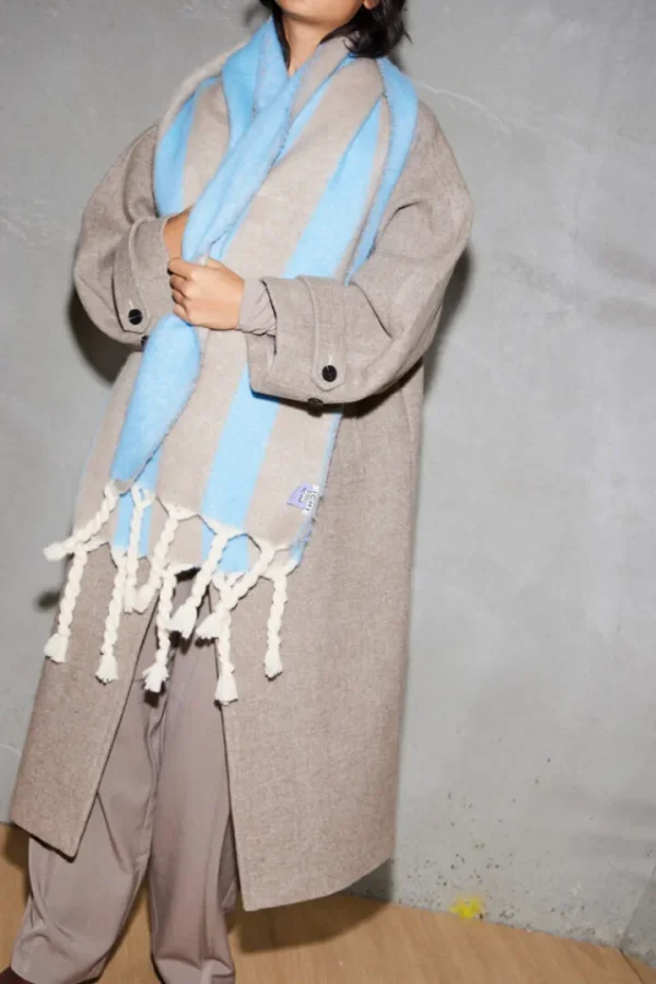 Ichi Scarves<Alie Tassle Scarf (Azure )
