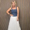Vila Skirts<Alina High Waisted Maxi Skirt (Cloud Dancer)