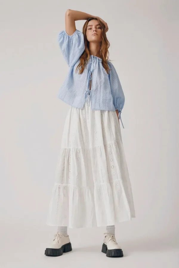 Vila Skirts<Alina High Waisted Maxi Skirt (Cloud Dancer)