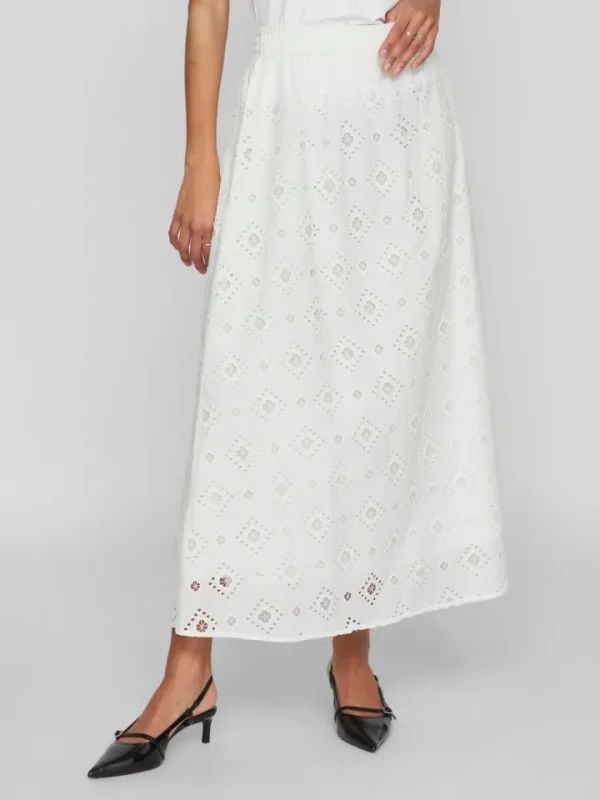 Vila Skirts<Alina High Waisted Maxi Skirt (Cloud Dancer)
