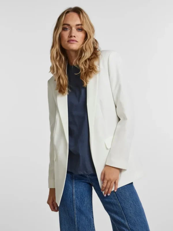 Pieces Blazers<Amelia Oversized Blazer (Cloud Dancer)