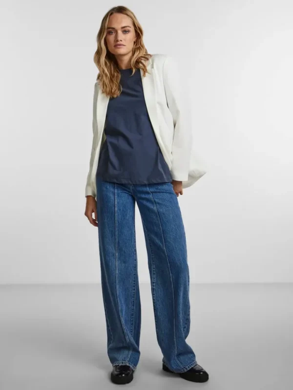 Pieces Blazers<Amelia Oversized Blazer (Cloud Dancer)