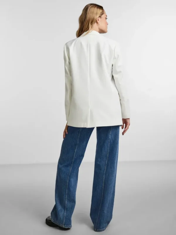 Pieces Blazers<Amelia Oversized Blazer (Cloud Dancer)