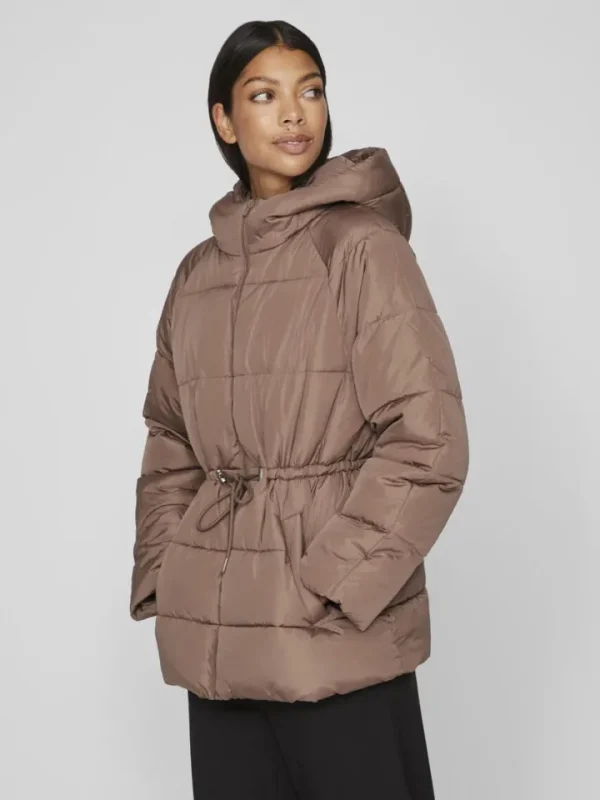 Vila Jackets<ANA PADDED SHORT JACKET (BROWN LENTIL)u