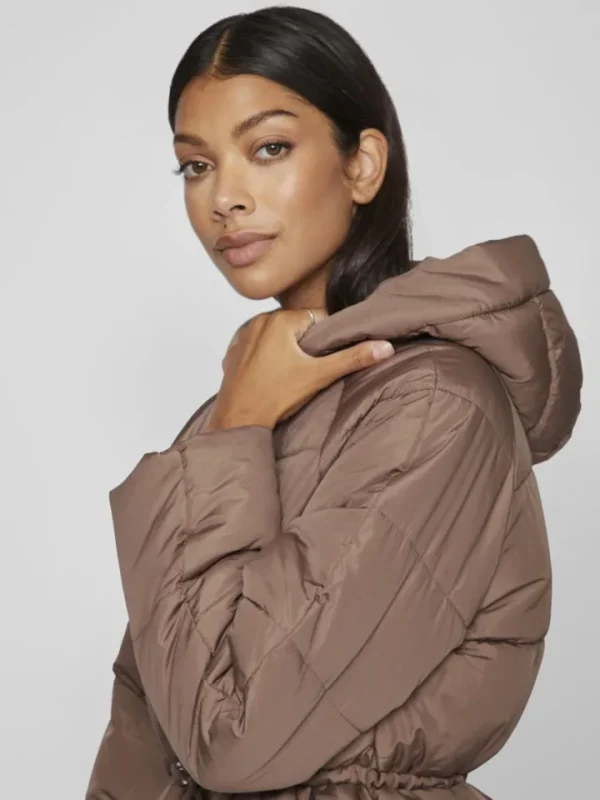 Vila Jackets<ANA PADDED SHORT JACKET (BROWN LENTIL)u