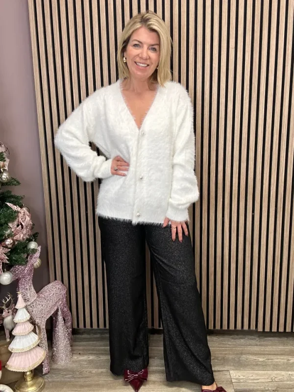 Starla Jumpers & Cardigans<Anastasia Knit Cardigan (White)