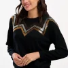 Sugarhill Jumpers & Cardigans<Anjali Sequin Jumper (, Chevron Stripes)