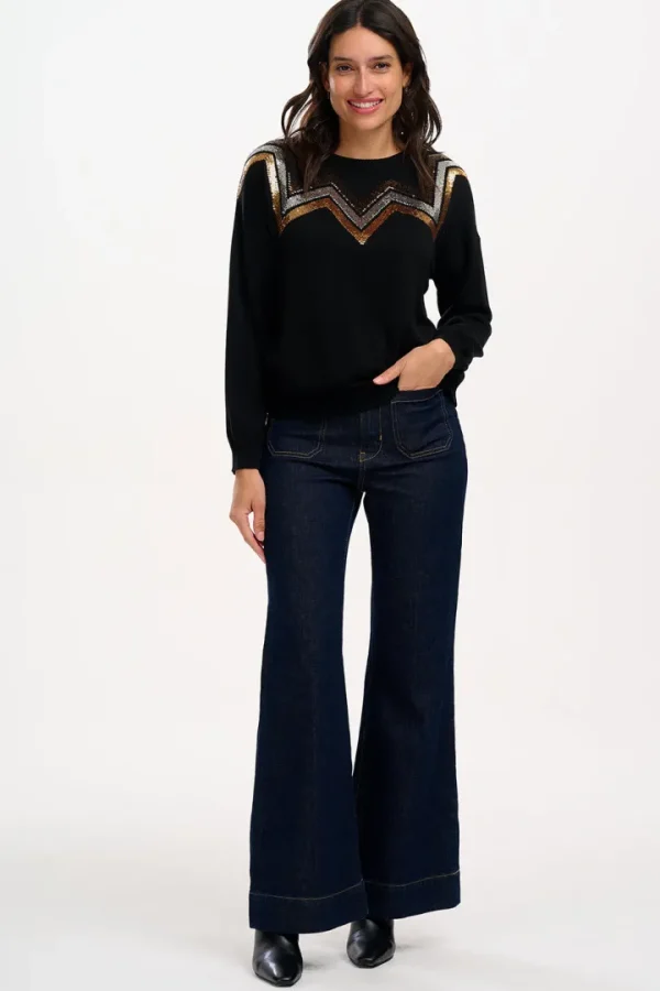 Sugarhill Jumpers & Cardigans<Anjali Sequin Jumper (, Chevron Stripes)