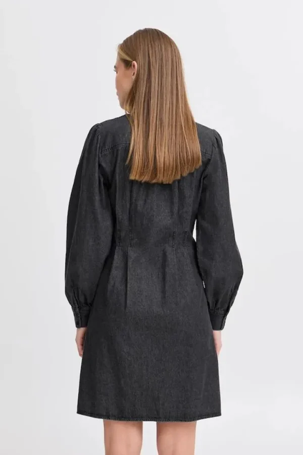 Ichi Dresses<Annabelle Denim Dress (Washed Black)
