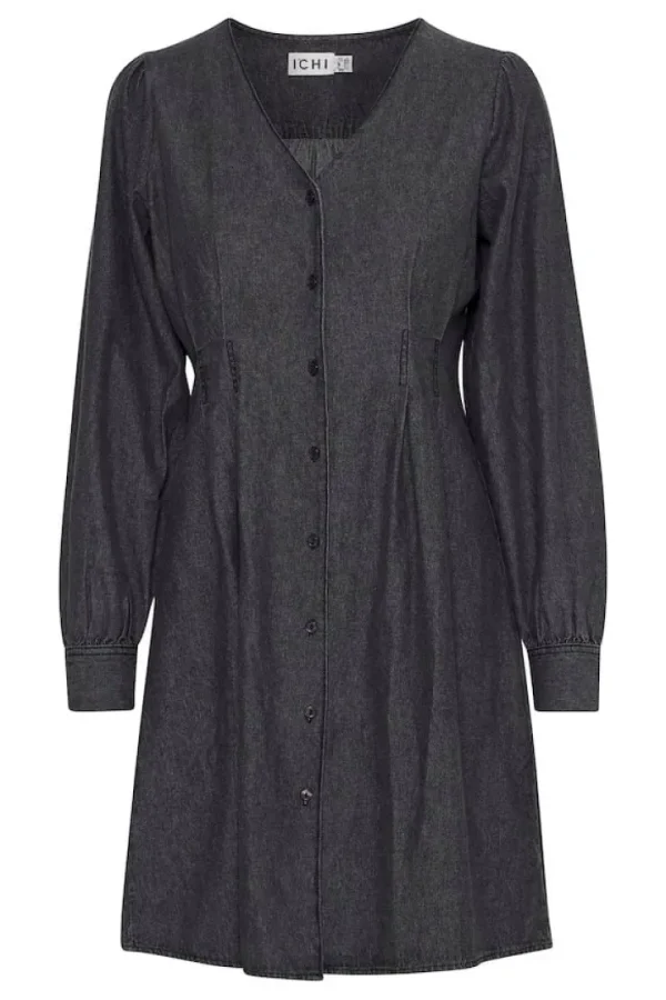 Ichi Dresses<Annabelle Denim Dress (Washed Black)