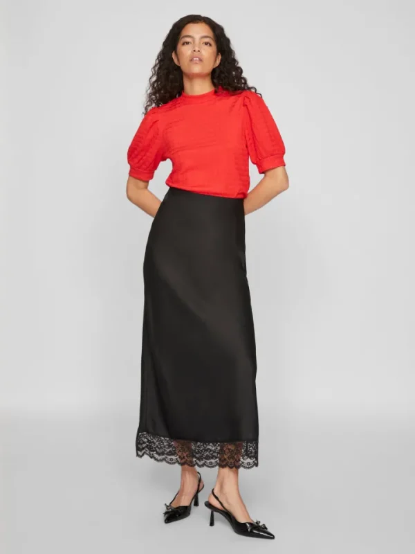 Vila Skirts<Annette High Waisted Lace Skirt