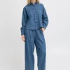 Ichi Pants | Jeans<Archer Wide Leg Jeans (Washed Medium )