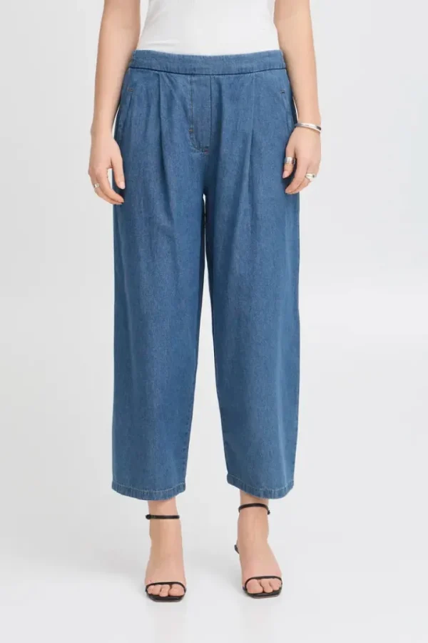 Ichi Pants | Jeans<Archer Wide Leg Jeans (Washed Medium )