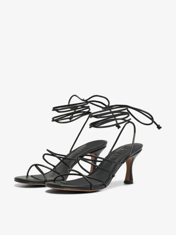 Only Sandals | Occasionwear<Aria Ankle Wrap Sandals (Black)