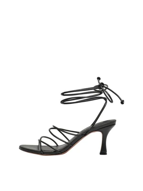 Only Sandals | Occasionwear<Aria Ankle Wrap Sandals (Black)