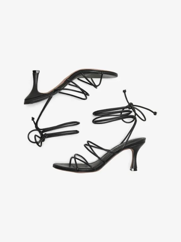 Only Sandals | Occasionwear<Aria Ankle Wrap Sandals (Black)