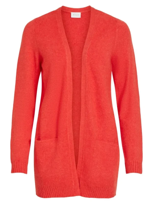 Vila Jumpers & Cardigans<Ashley Open Knit Cardigan (Barbados Cherry)
