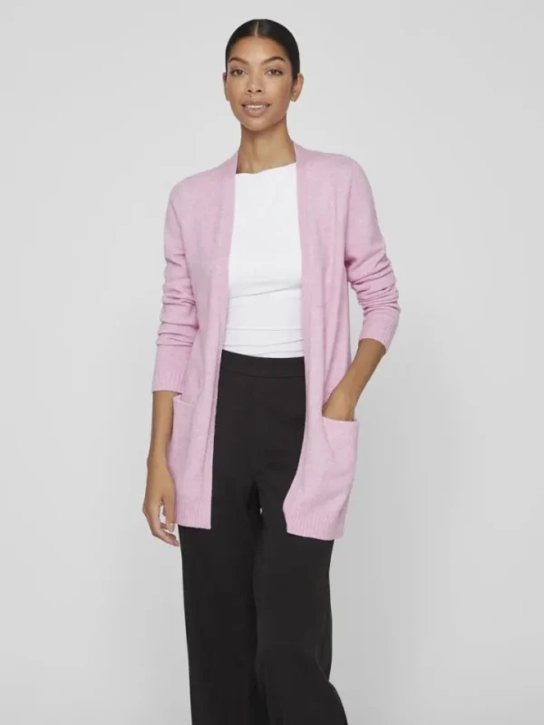 Vila Jumpers & Cardigans<ASHLEY OPEN KNIT CARDIGAN (PASTEL LAVENDER)