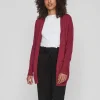 Vila Jumpers & Cardigans<ASHLEY OPEN KNIT CARDIGAN (BEET RED)