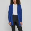 Vila Jumpers & Cardigans<ASHLEY OPEN KNIT CARDIGAN (FRENCH BLUE/ DARK MELAN)