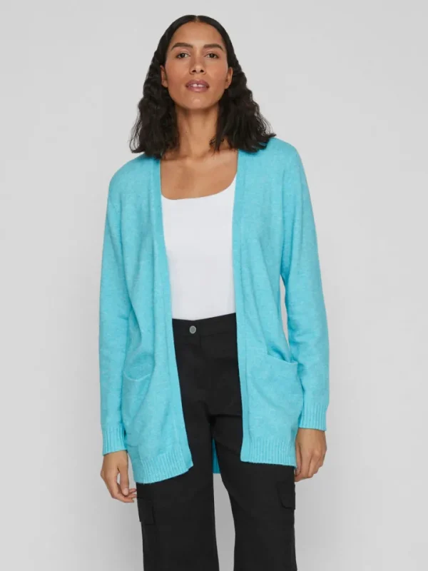 Vila Jumpers & Cardigans<ASHLEY OPEN KNIT CARDIGAN (CAPRI/MELANGE)
