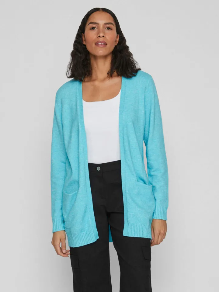 ashley_open_knit_cardigan_0-8.webp Vila Jumpers & Cardigans<ASHLEY OPEN KNIT CARDIGAN (CAPRI/MELANGE)