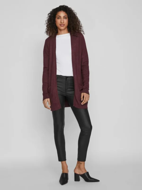 Vila Jumpers & Cardigans<ASHLEY OPEN KNIT CARDIGAN (WINETASTING)
