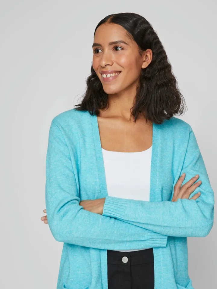 ashley_open_knit_cardigan_1-8.webp Vila Jumpers & Cardigans<ASHLEY OPEN KNIT CARDIGAN (CAPRI/MELANGE)