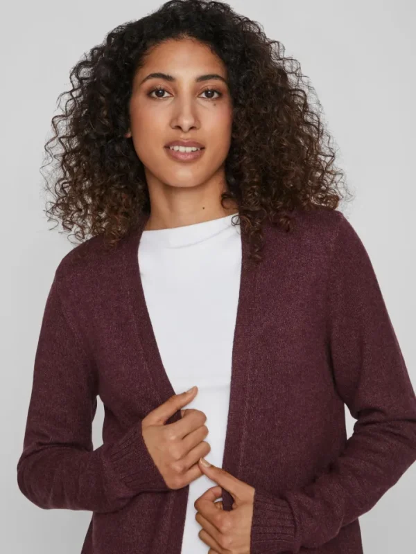 Vila Jumpers & Cardigans<ASHLEY OPEN KNIT CARDIGAN (WINETASTING)