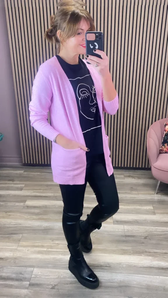 Vila Jumpers & Cardigans<ASHLEY OPEN KNIT CARDIGAN (PASTEL LAVENDER)