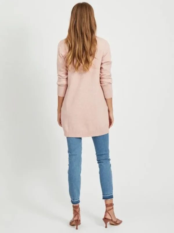 Vila Jumpers & Cardigans<ASHLEY OPEN KNIT CARDIGAN (MISTY ROSE)