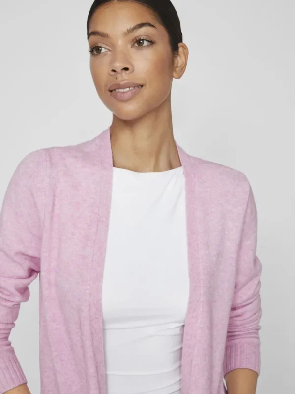 Vila Jumpers & Cardigans<ASHLEY OPEN KNIT CARDIGAN (PASTEL LAVENDER)