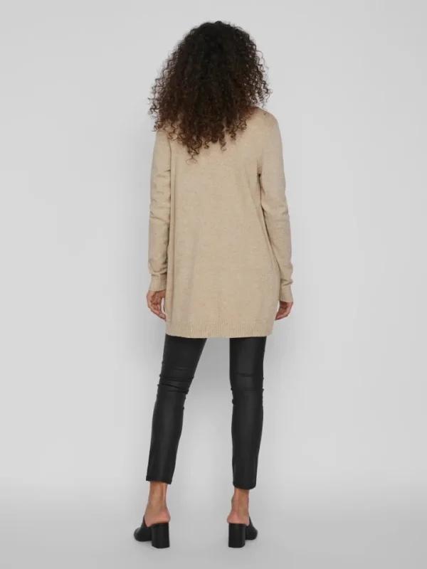 Vila Jumpers & Cardigans<Ashley Open Knit Cardigan (Natural Melange)