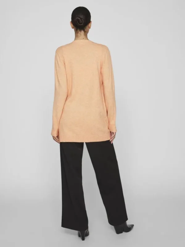 Vila Jumpers & Cardigans<Ashley Open Knit Cardigan (Shell Coral/Light Melange)