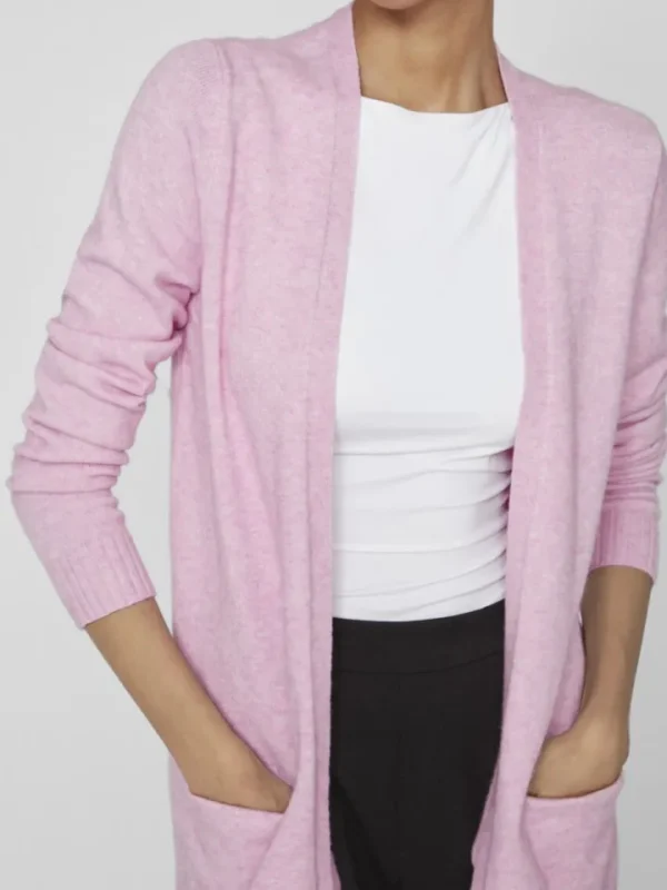 Vila Jumpers & Cardigans<ASHLEY OPEN KNIT CARDIGAN (PASTEL LAVENDER)