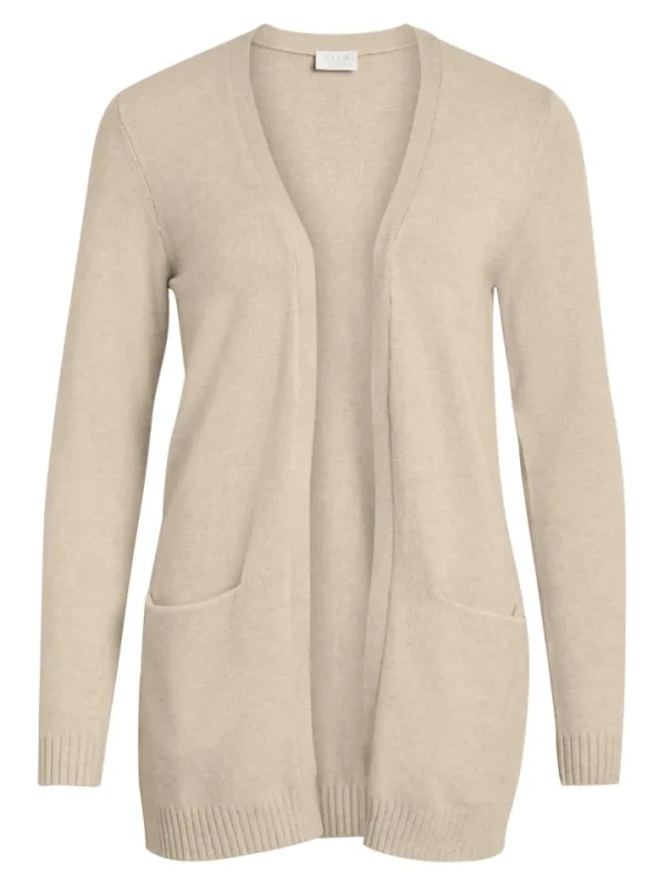 Vila Jumpers & Cardigans<Ashley Open Knit Cardigan (Natural Melange)