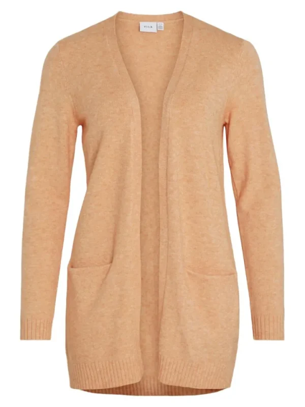 Vila Jumpers & Cardigans<Ashley Open Knit Cardigan (Shell Coral/Light Melange)