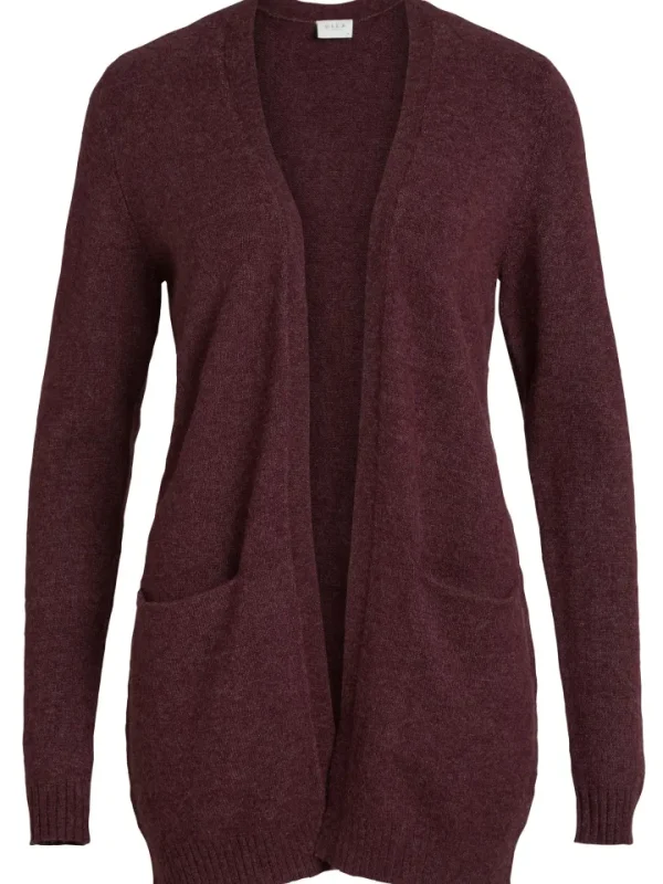 Vila Jumpers & Cardigans<ASHLEY OPEN KNIT CARDIGAN (WINETASTING)