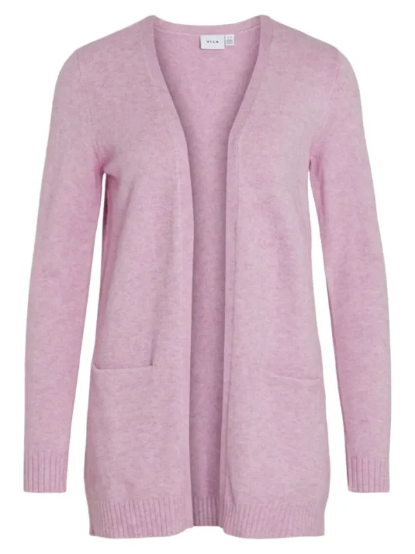 Vila Jumpers & Cardigans<ASHLEY OPEN KNIT CARDIGAN (PASTEL LAVENDER)