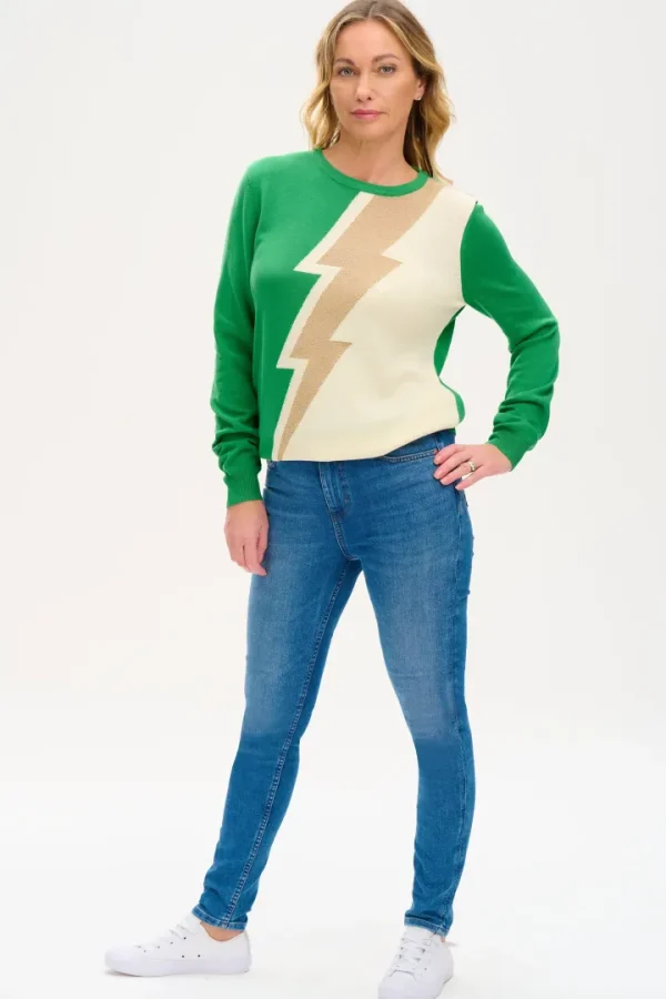 Sugarhill Jumpers & Cardigans<Astrid Jumper | Green Lightning Shimmer