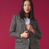 Minueto Jackets | Blazers<AUDREY BLAZER JACKET (GREY/MULTI)