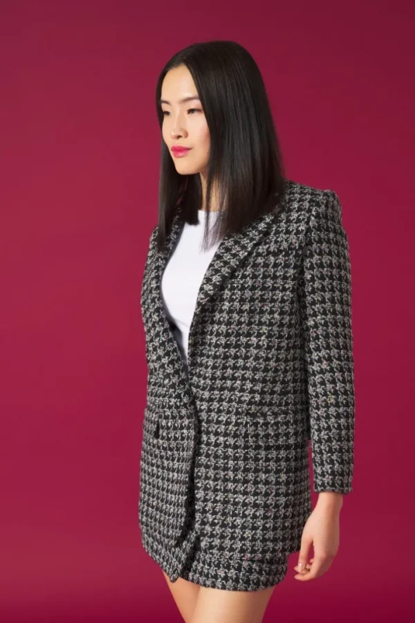Minueto Jackets | Blazers<AUDREY BLAZER JACKET (GREY/MULTI)