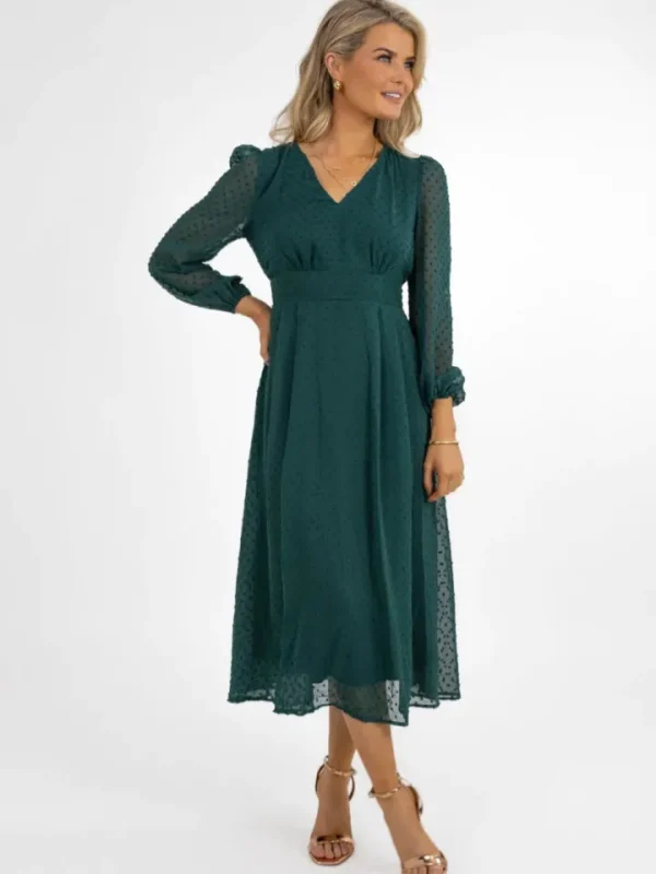 Kate & Pippa Occasionwear<AUDREY MIDI DRESS (GREEN)