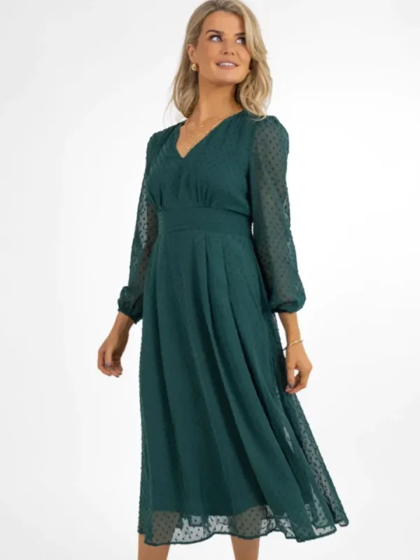 Kate & Pippa Occasionwear<AUDREY MIDI DRESS (GREEN)