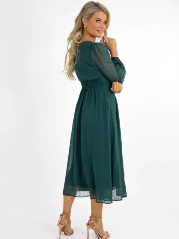 Kate & Pippa Occasionwear<AUDREY MIDI DRESS (GREEN)