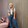 Object Jeans<Ava Mid-Waist Straight Jeans (Light Blue Denim)